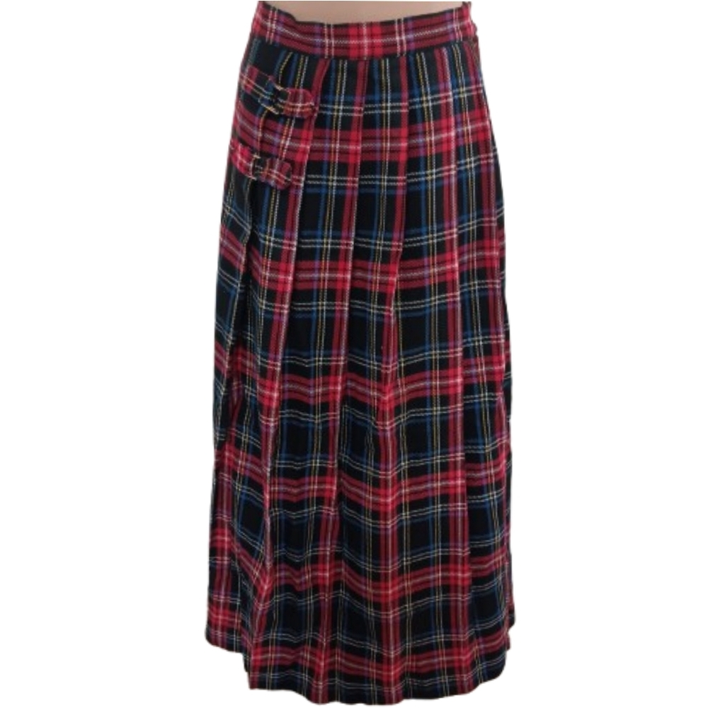 Vintage‎ 60s Murr’s Of California Skirt Womens 12 Red Tartan Plaid Pleated
